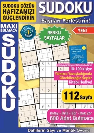 Maxi Sudoku Bulmaca 23 – Bertan Kodamanoğlu – Maxi Yayıncılık kitap kapağı