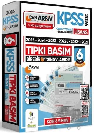2026 KPSS Lisans ÖSYM Çıkmış Soru Tıpkı Basım 6lı Deneme Paketi Video Çözümlü Türkiye Geneli – Kolektif – Karakutu Yayın kitap kapağı