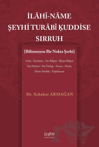 İlahi-Name Şeyhi Turabi Kuddise Sirruh – Sebahat Armağan – Der Yayınları kitap kapağı