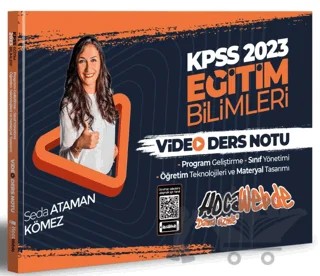 2023 KPSS Eğitim Bilimleri Program Geliştirme - Sınıf Yönetimi - Öğretim Teknolojileri ve Materyal Tasarımı Video Ders Notları – Seda Ataman Kömez – HocaWebde Yayınları kitap kapağı