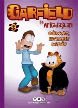 Garfield ile Arkadaşları 9 : Dikkat, Hayalet Kedi! – Jim Davis – Yapı Kredi Yayınları kitap kapağı