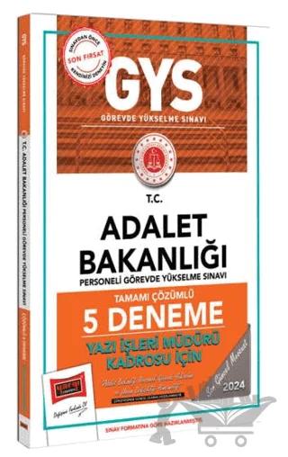 GYS Adalet Bakanlığı Yazı İşleri Müdürü Kadrosu İçin Tamamı Çözümlü 5 Deneme
