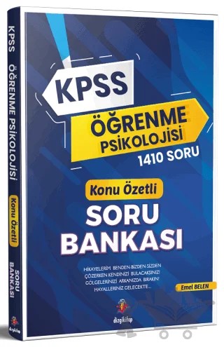 Öğrenme Psikolojisi 1410 Çözümlü Eğitim Bilimleri Soru Bankası – Emel Belen – Dizgi Kitap kitap kapağı