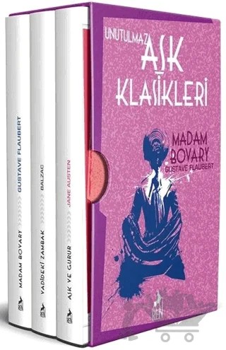 Unutulmaz Aşk Klasikleri (3 Kitap Takım) – Gustave Flaubert, Honore de Balzac, Jane Austen – Ren Kitap kitap kapağı