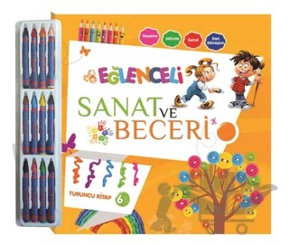 Eğlenceli Sanat ve Beceri - Turuncu Kitap (6 Yaş) – Kolektif – Parıltı Yayınları kitap kapağı