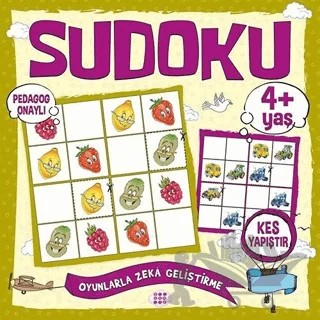Çocuklar İçin Sudoku Kes Yapıştır (4+ Yaş) – Kolektif – Dokuz Çocuk kitap kapağı