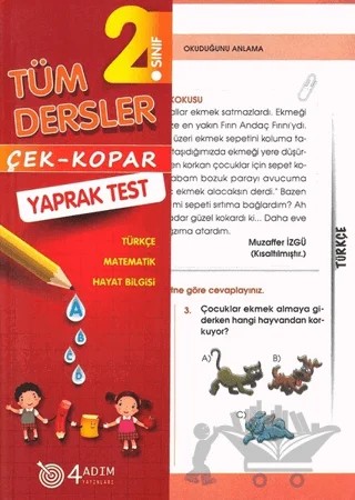 2. Sınıf Tüm Dersler Çek-Kopar Yaprak Test – Kolektif – 4 Adım Yayınları kitap kapağı
