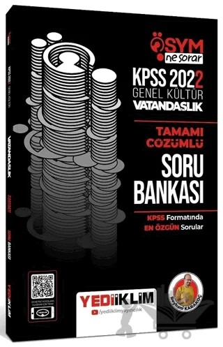 Yediiklim Yayınları 2022 KPSS Genel Kültür ÖSYM Ne Sorar Vatandaşlık Tamamı Çözümlü Soru Bankası – Reyhani Karakoç – Yediiklim Yayınları kitap kapağı