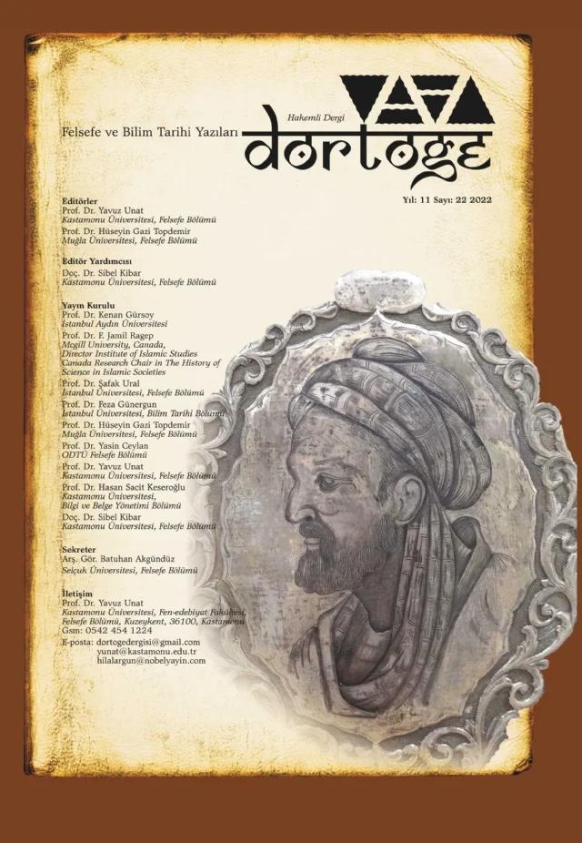 Dörtöğe Felsefe ve Bilim Tarihi Yazıları Hakemli Dergi Yıl:9 Sayı:18