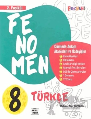 Fenomen 8. Sınıf Türkçe 2. Fasikül (Cümlede Anlam, Atasözleri ve Özdeyişler) – Mehmet Nuri Topaloğlu – Fenomen Yayınları kitap kapağı