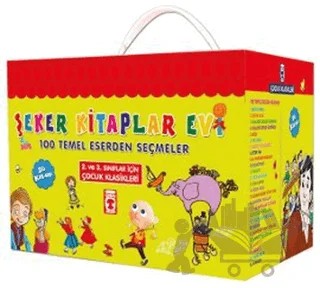 Şeker Kitaplar Evi (26 Kitap) – Carlo Collodi, Jonathan Swift, Jules Verne, Mark Twaın, Oscar Wılde, Tevfik Fikret – Timaş Çocuk kitap kapağı