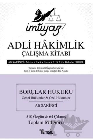 Adli Hakimlik Çalışma Kitabı - Borçlar Hukuku – Ali Sakinci – Temsil Kitap kitap kapağı