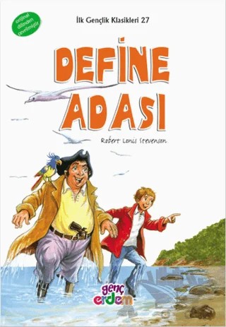 İlk Gençlik Klasikleri 27 - Define Adası – Robert Louıs Stevenson – Erdem Çocuk kitap kapağı