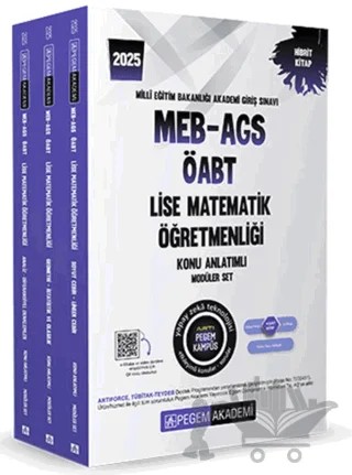 2025 MEB-AGS-ÖABT Lise Matematik Öğretmenliği Konu Anlatımlı (3 kitap) – Kollektif – Pegem Akademi Yayıncılık kitap kapağı