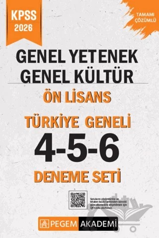 2026 KPSS Genel Yetenek Genel Kültür Ön Lisans Tamamı Çözümlü Türkiye Geneli 4-5-6 (3'lü Deneme Seti) – Kolektif – Pegem Akademi Yayıncılık kitap kapağı