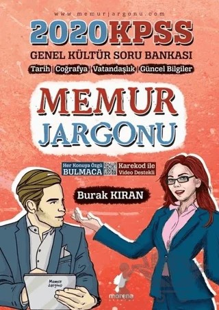 Memur Jargonu 2020 KPSS Genel Kültür Soru Bankası – Burak Kıran – Morena Yayınevi kitap kapağı