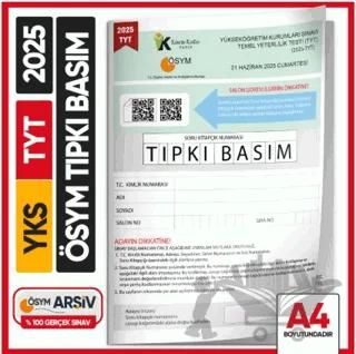 2025 YKS-TYT ÖSYM Tıpkı Basım Çıkmış Soru Kitapçığı (Video Çözümlü Türkiye Geneli)