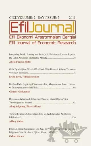 Efil Ekonomi Araştırmaları Dergisi Cilt: 2 Sayı: 5