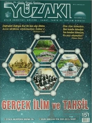 Yüzakı Aylık Edebiyat Kültür Sanat Tarih ve Toplum Dergisi Sayı: 151 Eylül 2017 – Yüzakı Yayıncılık kitap kapağı