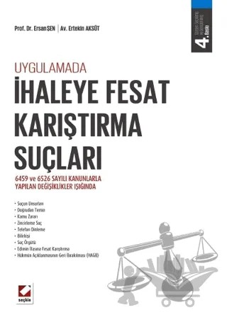İhaleye Fesat Karıştırma Suçları – Ersan Şen, Ertekin Aksüt – Seçkin Yayıncılık kitap kapağı