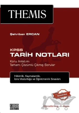 Themis Kpss Tarih Konu Notları – Şehriban Ercan – On İki Levha Yayınları kitap kapağı