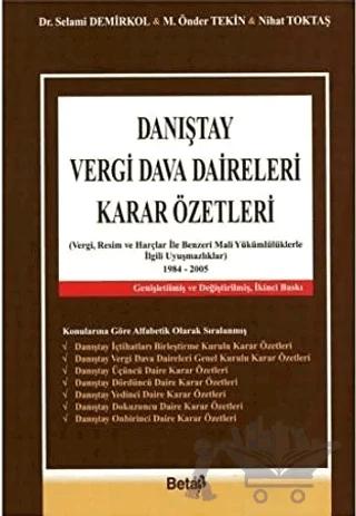 Danıştay Vergi Dava Daireleri Karar Özetleri