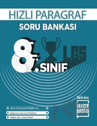 8. Sınıf Hızlı Paragraf Soru Bankası – Derih Avcı – Gerçek Başarı Yayınları kitap kapağı