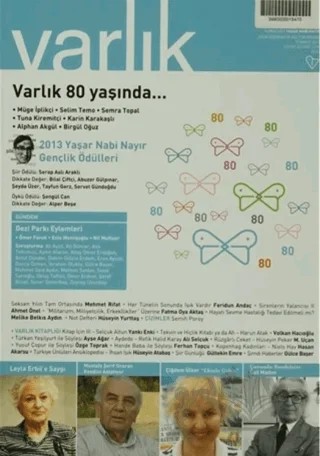 Varlık Edebiyat ve Kültür Dergisi Sayı: 1270 Temmuz 2013 – Varlık Dergisi Yayınları kitap kapağı