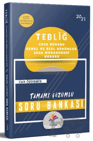 2021 Hakimlik TEBLİĞ Ceza Hukuku, Ceza Muhakemesi Hukuku Soru Bankası Çözümlü – Can Özdemir – Dizgi Kitap kitap kapağı