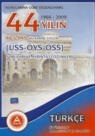 Konularına Göre Düzenlenmiş 50 Yılın YGS-LYS Türkçe Soruları ve Ayrıntılı Çözümleri – Hüseyin Kılıç – A Yayınları kitap kapağı