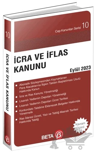 İcra ve İflas Kanunu - Eylül 2023 – Kolektif – Beta Yayınevi kitap kapağı