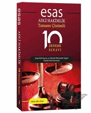 Esas Adli Hakimlik Tamamı Çözümlü 10 Deneme Sınavı – Kolektif – Pelikan Tıp Teknik Yayıncılık kitap kapağı
