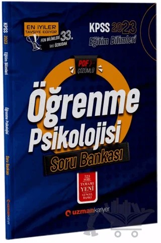 2023 KPSS Eğitim Bilimleri Öğrenme Psikolojisi Soru Bankası PDF Çözümlü – Sebahattin Sürme – Uzman Kariyer Yayınları kitap kapağı