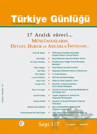 Türkiye Günlüğü Dergisi Sayı: 117 – Cedit Neşriyat kitap kapağı