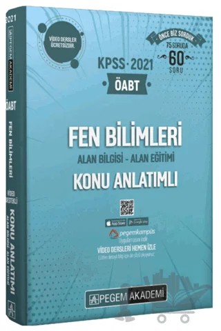 2021 KPSS ÖABT Fen Bilimleri Video Destekli Konu Anlatımlı Modüler Set (4 Kitap Takım) – Kolektif – Pegem Akademi Yayıncılık kitap kapağı