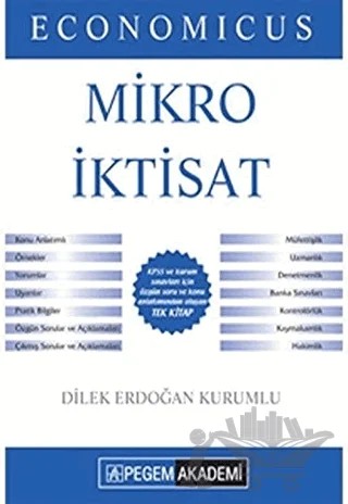 Economıcus Mikro İktisat – Dilek Doğan Kurumlu – Pegem Akademi Yayıncılık kitap kapağı