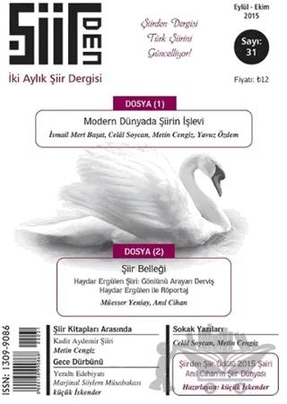 Şiirden İki Aylık Şiir Dergisi Sayı: 31 Eylül - Ekim 2015