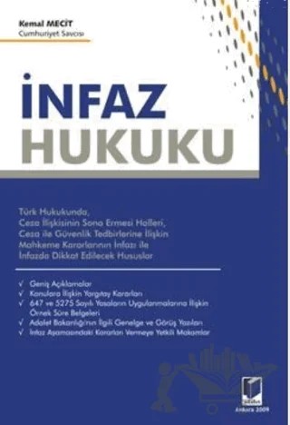İnfaz Hukuku – Kemal Mecit – Adalet Yayınevi kitap kapağı