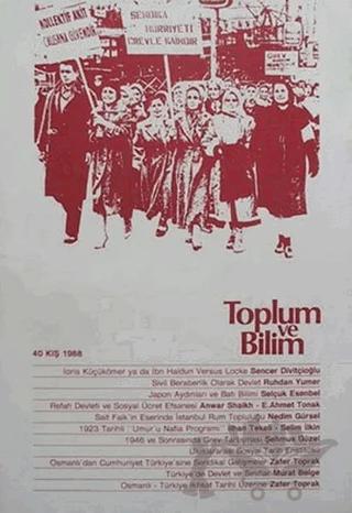 Toplum ve Bilim Sayı:40