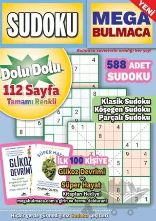Mega Sudoku Bulmaca 16 – Bertan Kodamanoğlu – Maxi Yayıncılık kitap kapağı