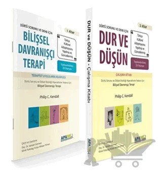 Bilişsel Davranışçı Terapi - Dur ve Düşün (2 Kitap) – Philip C. Kendall – APAMER Psikoloji Yayınları kitap kapağı