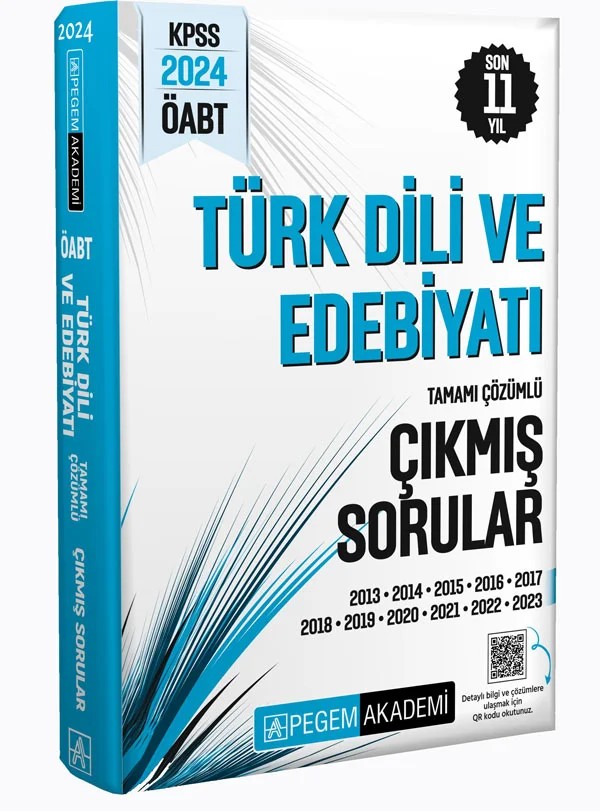 2024 KPSS ÖABT Türk Dili ve Edebiyatı Öğretmenliği Tamamı Çözümlü Çıkmış Sorular – Pegem Akademi Yayıncılık kitap kapağı