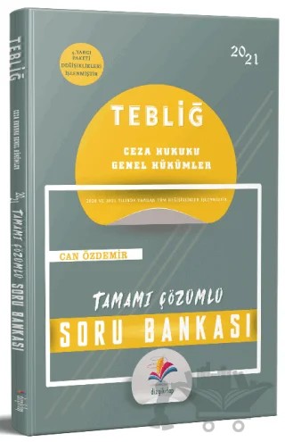 2021 Hakimlik Tebliğ Ceza Hukuku Genel Hükümler Soru Bankası Çözümlü – Can Özdemir – Dizgi Kitap kitap kapağı