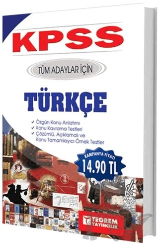 KPSS Tüm Adaylar İçin Türkçe – Muhyettin Baydaş – Teorem Yayıncılık kitap kapağı