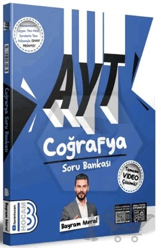 AYT Coğrafya Tamamı Video Çözümlü Soru Bankası – Bayram Meral – Benim Hocam Yayınları kitap kapağı