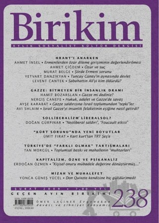 Birikim Aylık Sosyalist Kültür Dergisi Sayı: 238 – Birikim Yayınları kitap kapağı