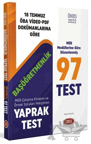 2022 ÖKBS Başöğretmenlik Yaprak Test – Hasan Uzunlu – Data Yayınları kitap kapağı
