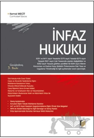 İnfaz Hukuku – Kemal Mecit – Adalet Yayınevi kitap kapağı