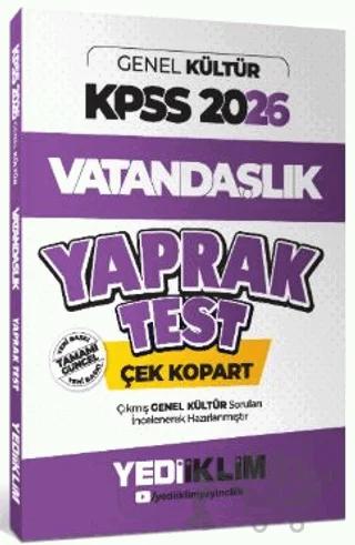2026 KPSS Genel Kültür Vatandaşlık Çek Kopart Yaprak Test