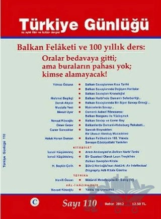 Türkiye Günlüğü Dergisi Sayı: 110 – Cedit Neşriyat kitap kapağı